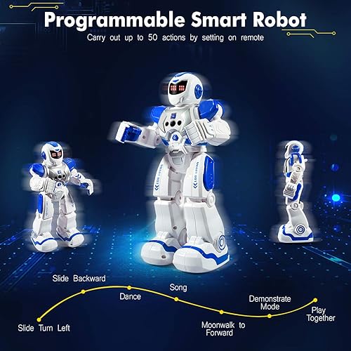 Vista 4 de Robots Toys - Robot RC para niños, robots de control remoto programables inteligentes, robot de detección de gestos, regalo para niños de 4 a 12