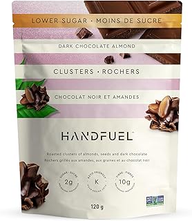 Handfuel Hand Roasted Dark Chocolate Almond Clusters, 120g