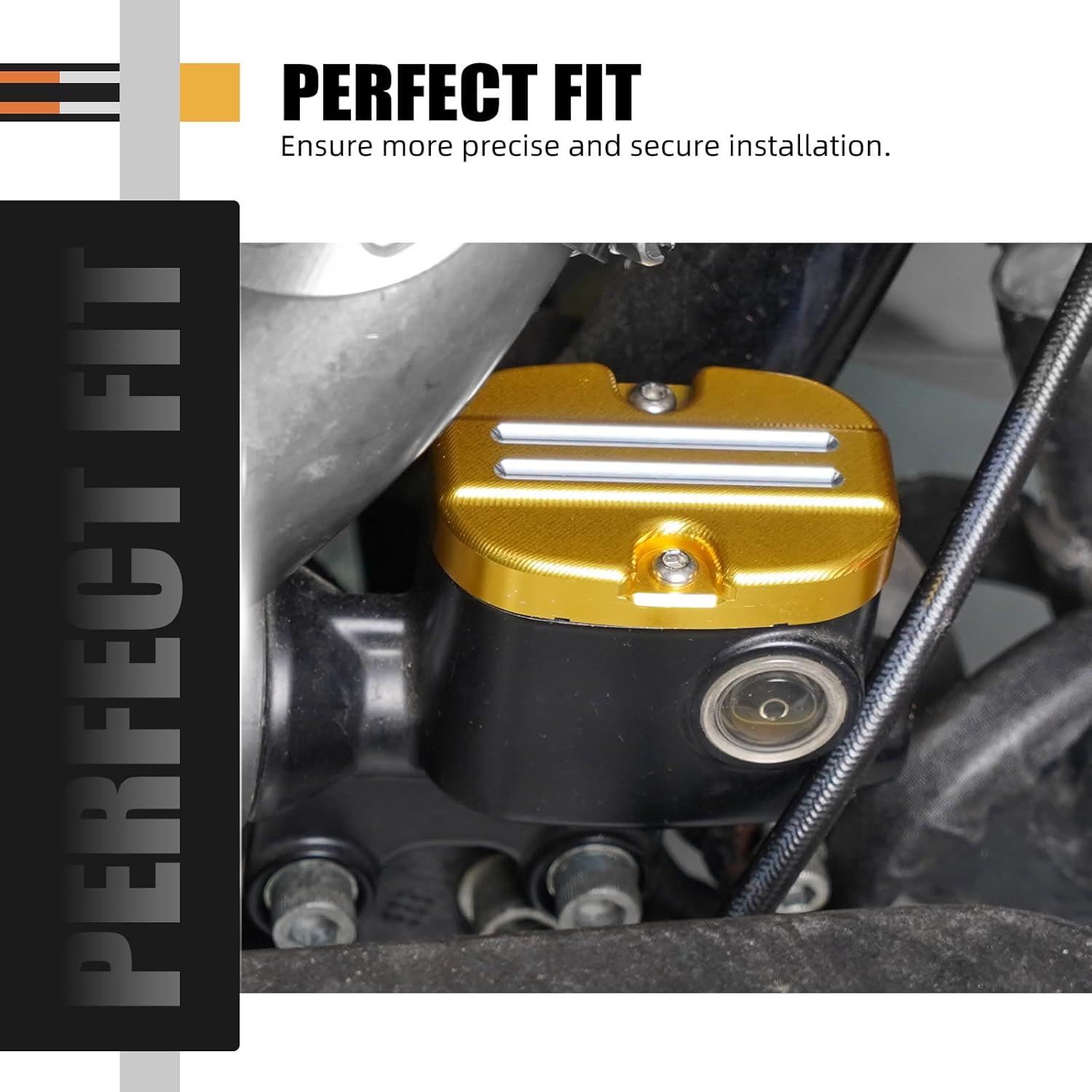 NICECNC Rear Brake Master Cylinder Cover and Spark Plug Decorative Cover Compatible with Harley Road King FLHR 2017-2022, Road King Special FLHRXS 2017-2023, CVO Limited FLHTKSE 2017-2020, See Fitment