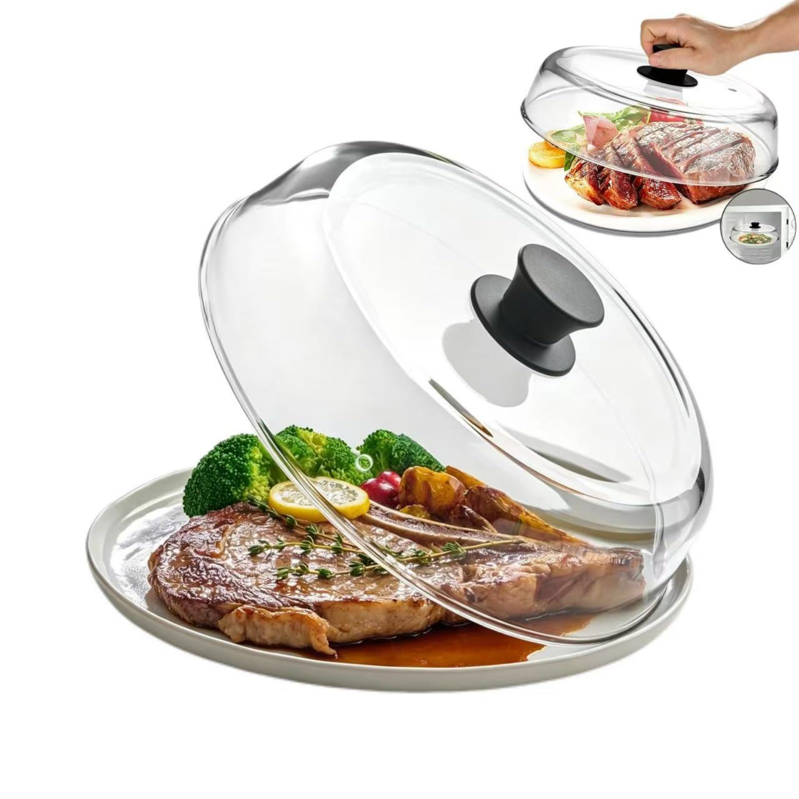 Esta tapa de vidrio para microondas es a prueba de salpicaduras, resistente al calor, libre de BPA y apta para lavavajillas, lo que la hace ideal para usar en la cocina y la oficina.