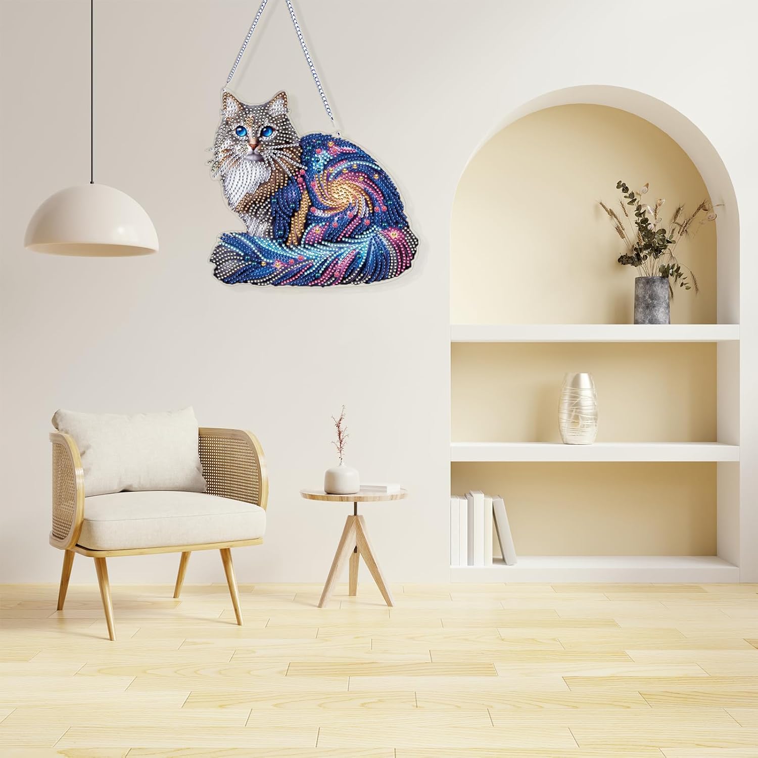 VNRGG DIY Hanging Diamond,Adult Cat Diamond Painting Kit,Special 5D Gem Art suncatchers,Home Wall Decoration Gift,Box Package. image 3