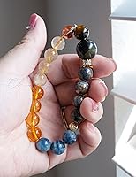 Vista 173 de Precious Gemstone Natural Crystal Healing Bracelet, Rutilated Quartz, Moonstone, Quartz Handmade Original Design Bracelet