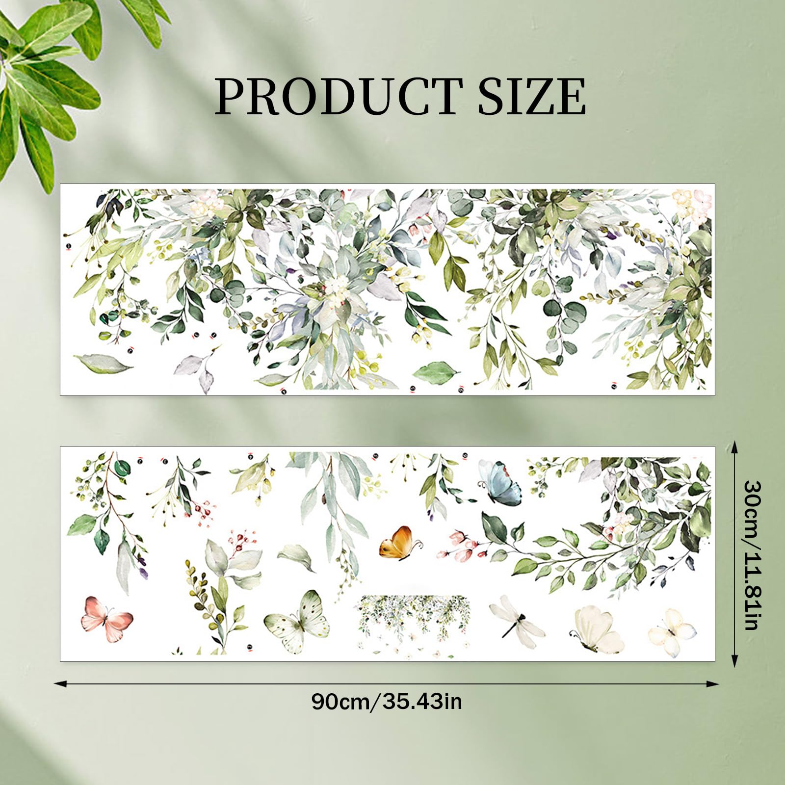 3 Adesivi Murali Con Piante Verdi In Vaso - Decorazione Parete Per Casa - Foto 13