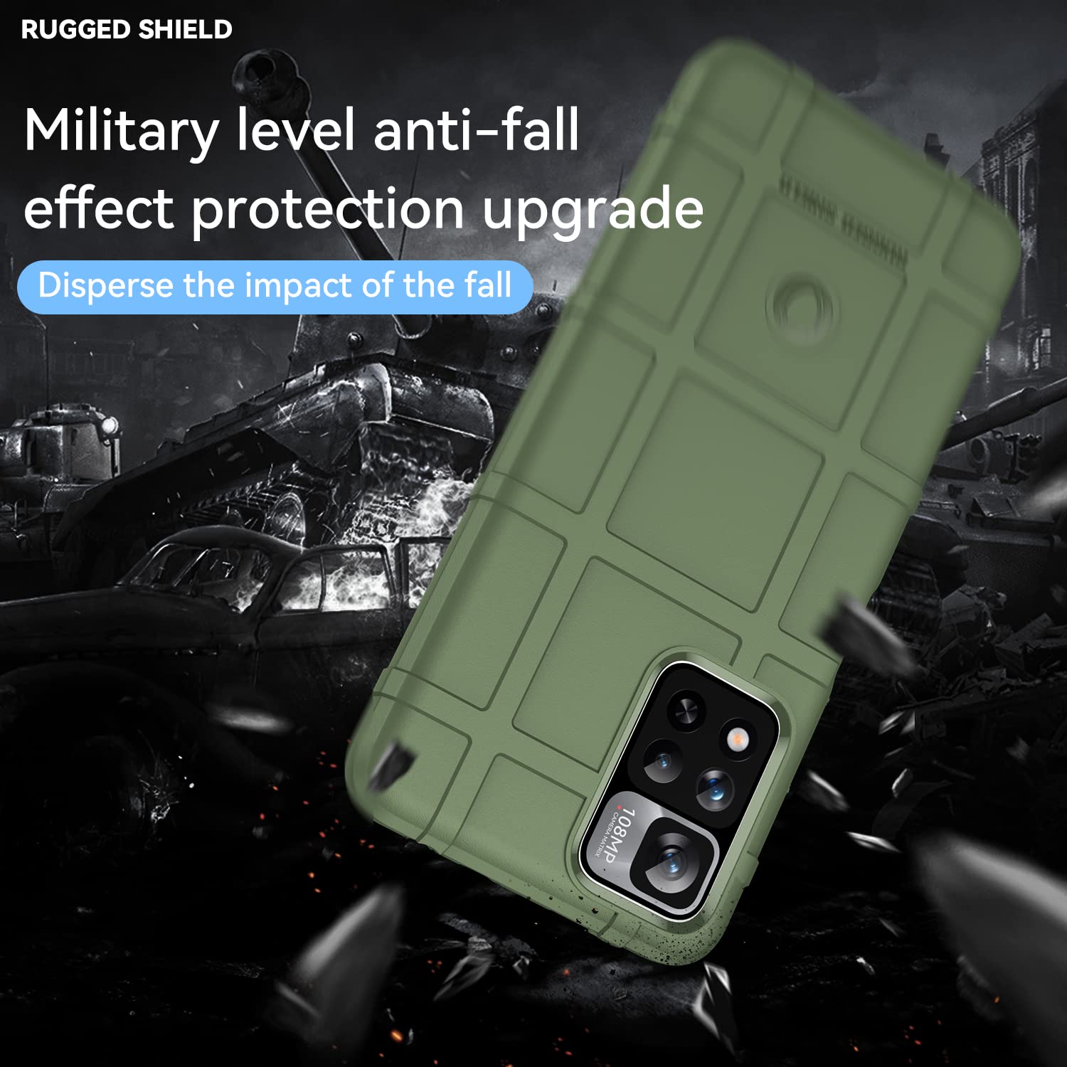 RanTuo Cover per Xiaomi Poco M4 PRO 5G, AntiGraffio, Silicone Morbido, Antiurto, Cover Custodia per Xiaomi Poco M4 PRO 5G.(Verde