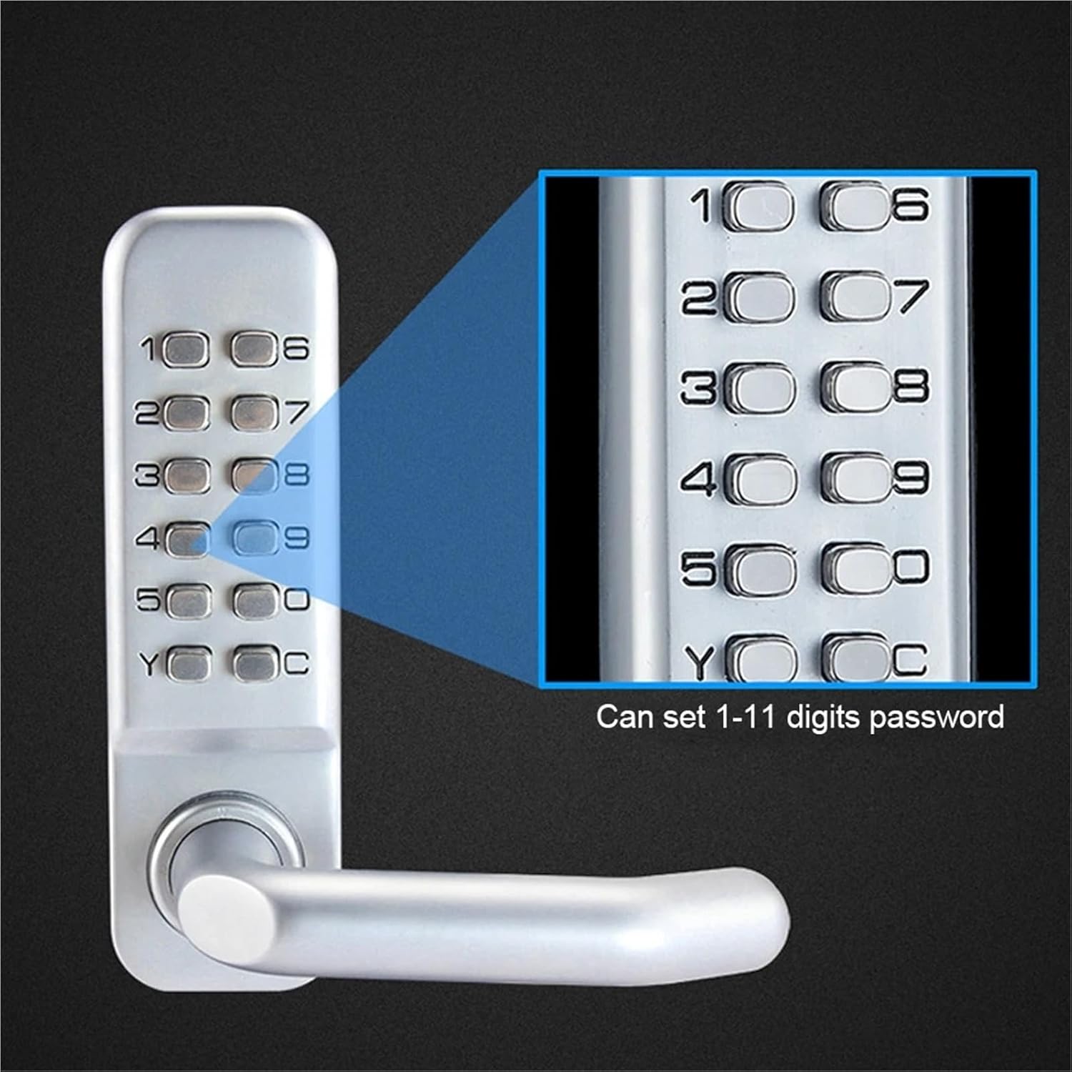 Coded Lock Mechanical Door Waterproof Combination Password Locks Gate Security