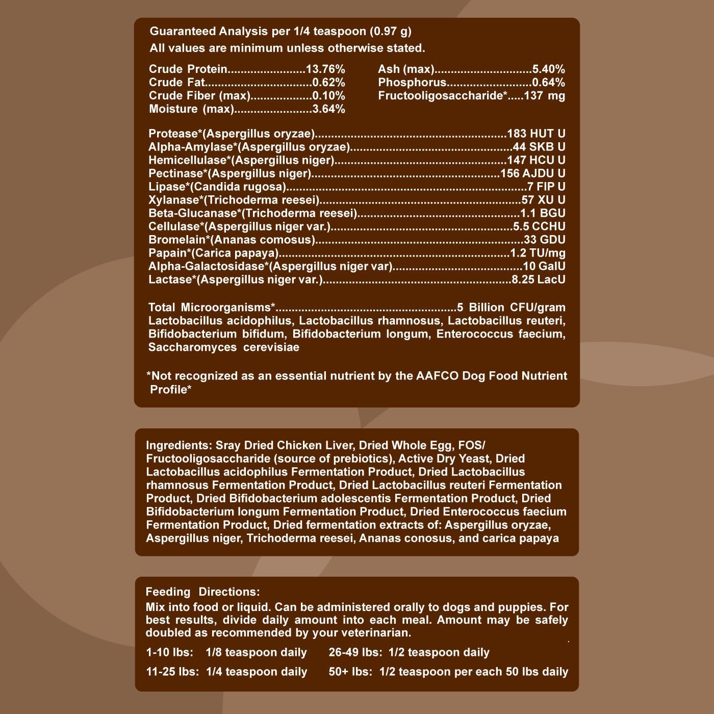 Dogzymes Probiotic Daily Balance - Supplies Nutritional Support and Live microorganisms for intestinal Well-Being as Well as enzymes for Proper Digestion. Liver and Egg Base. (2 Pound)