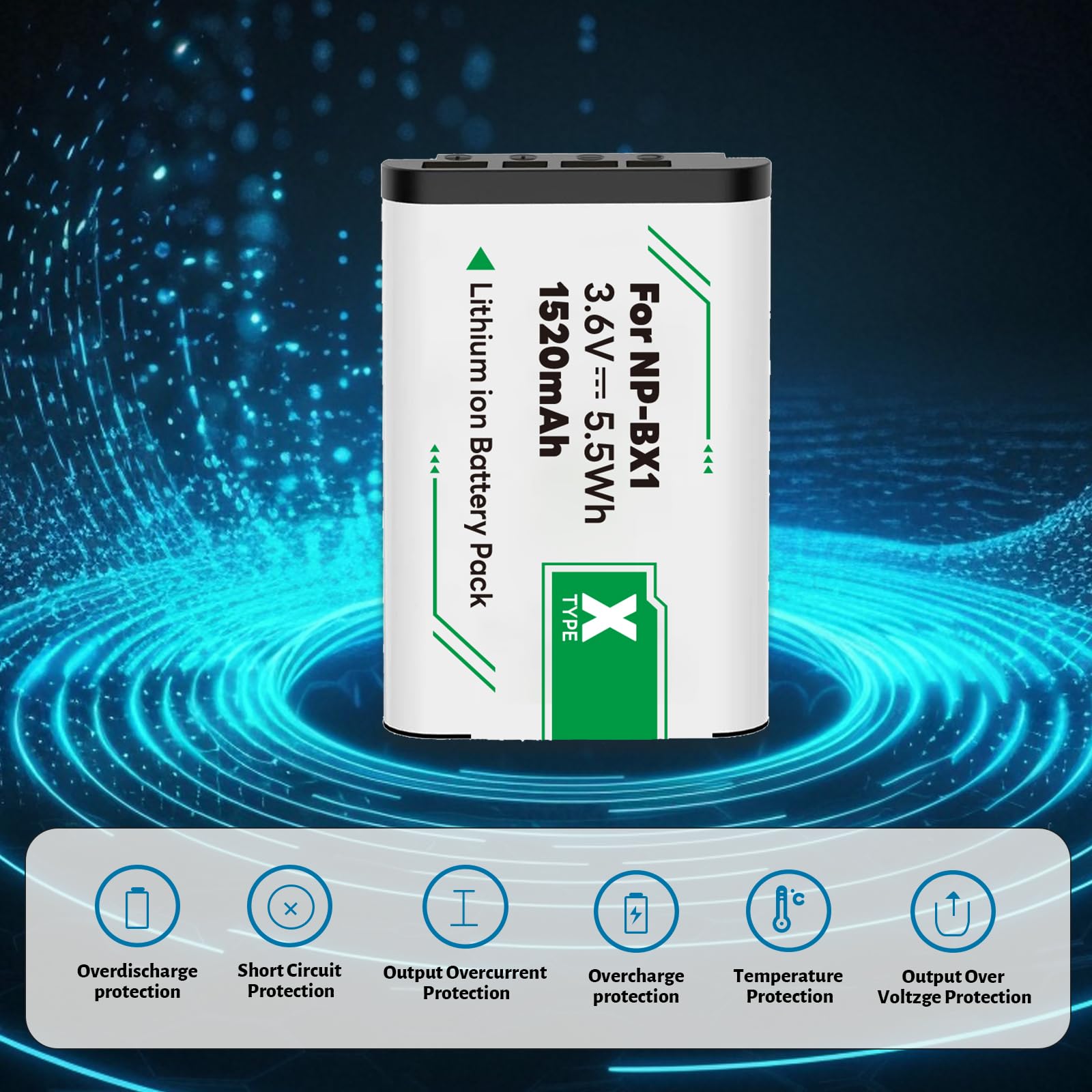 Confezione da 3 batterie 1520 mAh NP-BX1 + caricatore LCD Dual USB per Sony NP-BX1 batteria di ricambio DSC-RX100 RX100 II DSC-WX500 HX300 WX300 HX400V WX350 HDR AS300 AS30V AS100v AS20V MAS15 M4 5 M6