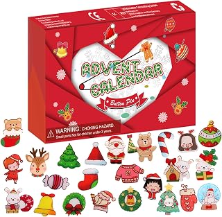 Advent Calendar, Surprise Calendar with Brooch, Developing Patience Anticipation Countdown Calendar for Kids, Joyful Christmas Advent Present Zorq
