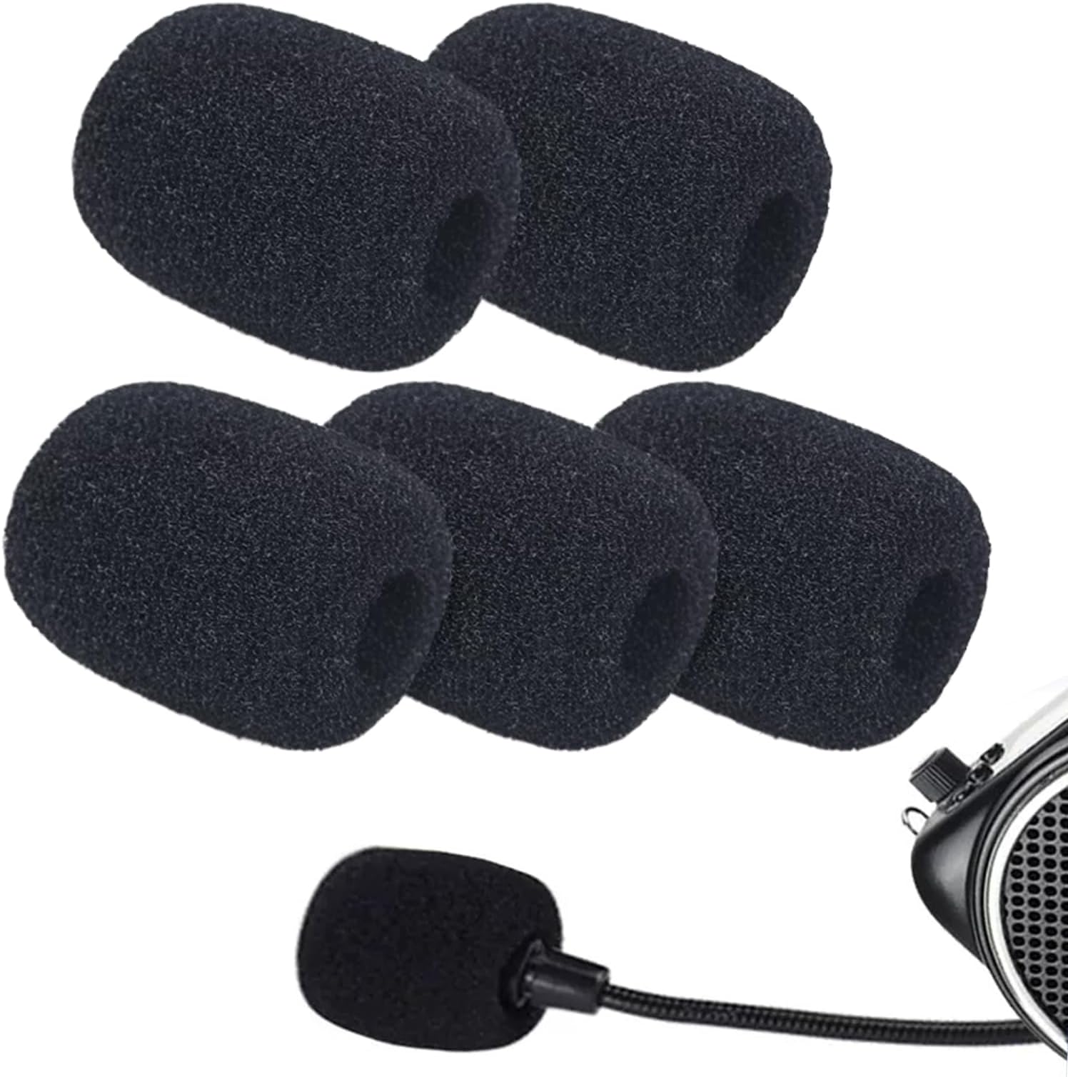 20 Piece Black L30mm x D8mm Mini Microphone Headset