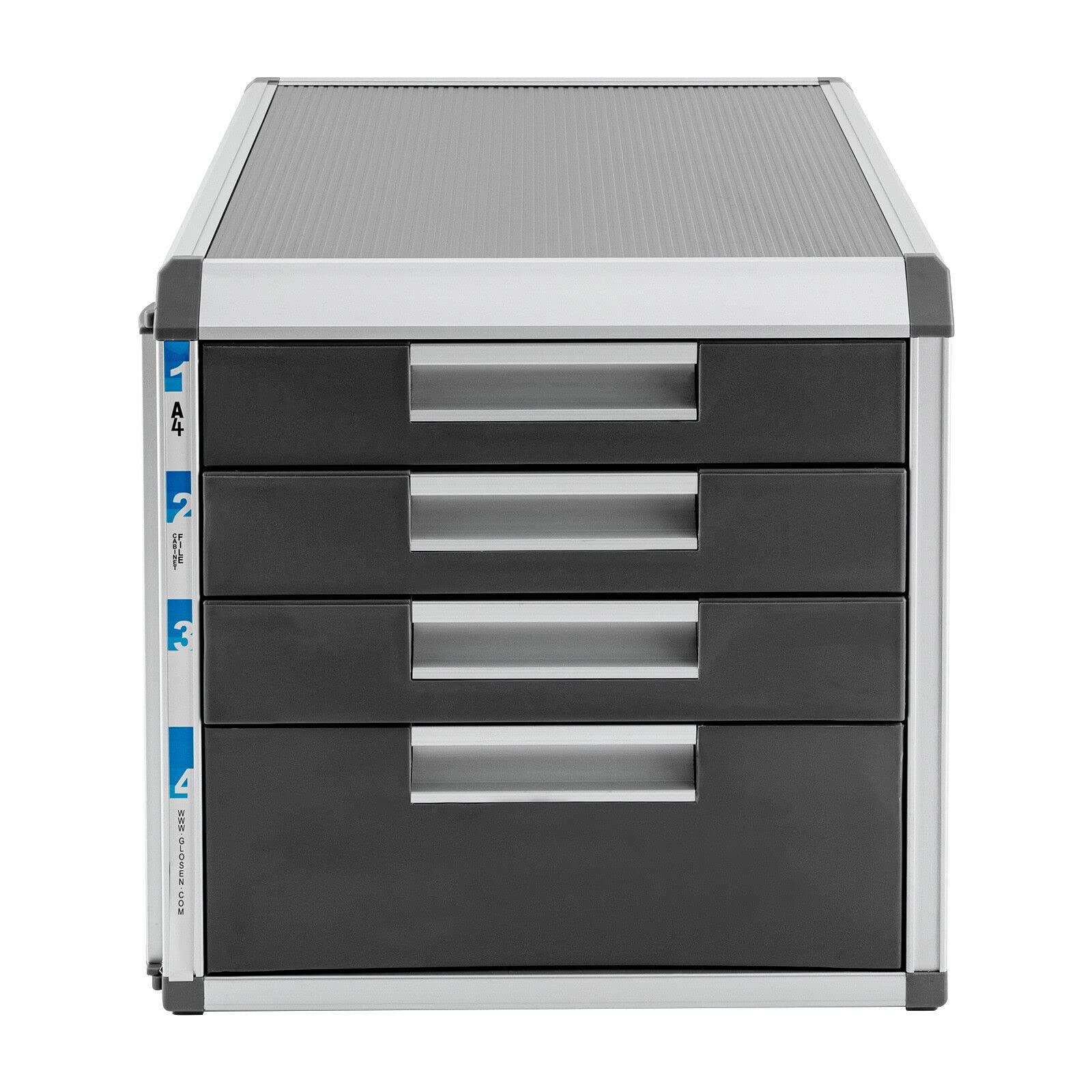 Boîte à tiroirs en alliage d'aluminium classeur verrouillable pour armoire