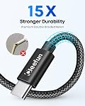 CLEEFUN Long USB C Cable 10ft, 2-Pack USB to USB C Cable, Type C Cable Fast Charge, USB C Charging Cord for iPhone 15 16 Pro Max, Samsung Galaxy S24 S23 S22 S21 S20 FE Ultra S10 A15 A35 A54