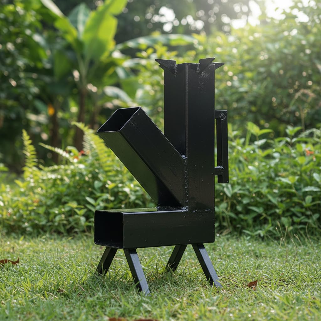 Anamika Heavy Duty Camping Stove, Portable Outdoor Wood Burning Stove, Black-picture-14
