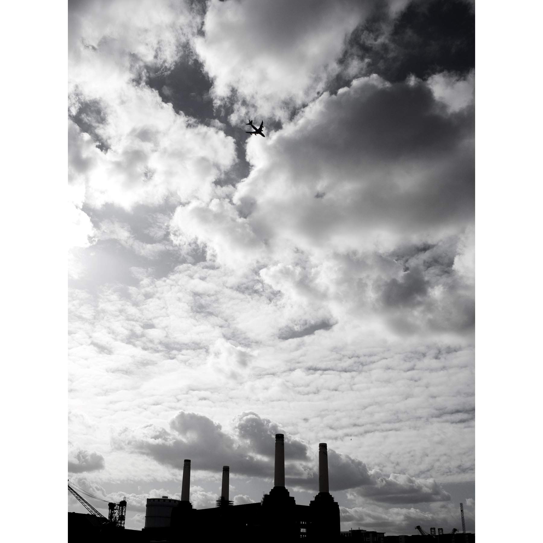 Wee Blue Coo Photography Architecture Transport Battersea Power Station Jet Canvas Print
