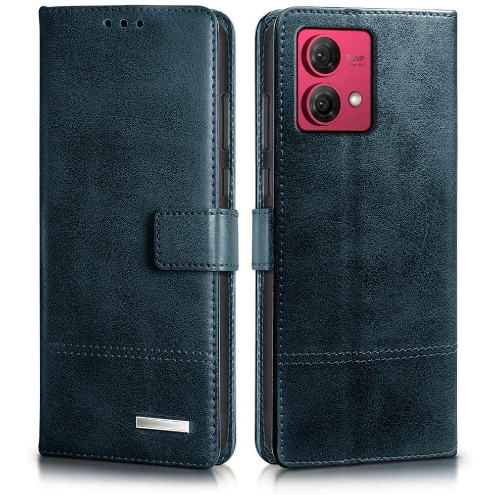 WOW IMAGINE Shock Proof Hand Stitched Luxury Premium Flip Cover Case for Motorola Moto G84 5G (Flexible | Leather Finish | Card Pockets Wallet & Stand | Tanned Blue) (B0CLB471HQ) Amazon Price History, Amazon Price Tracker