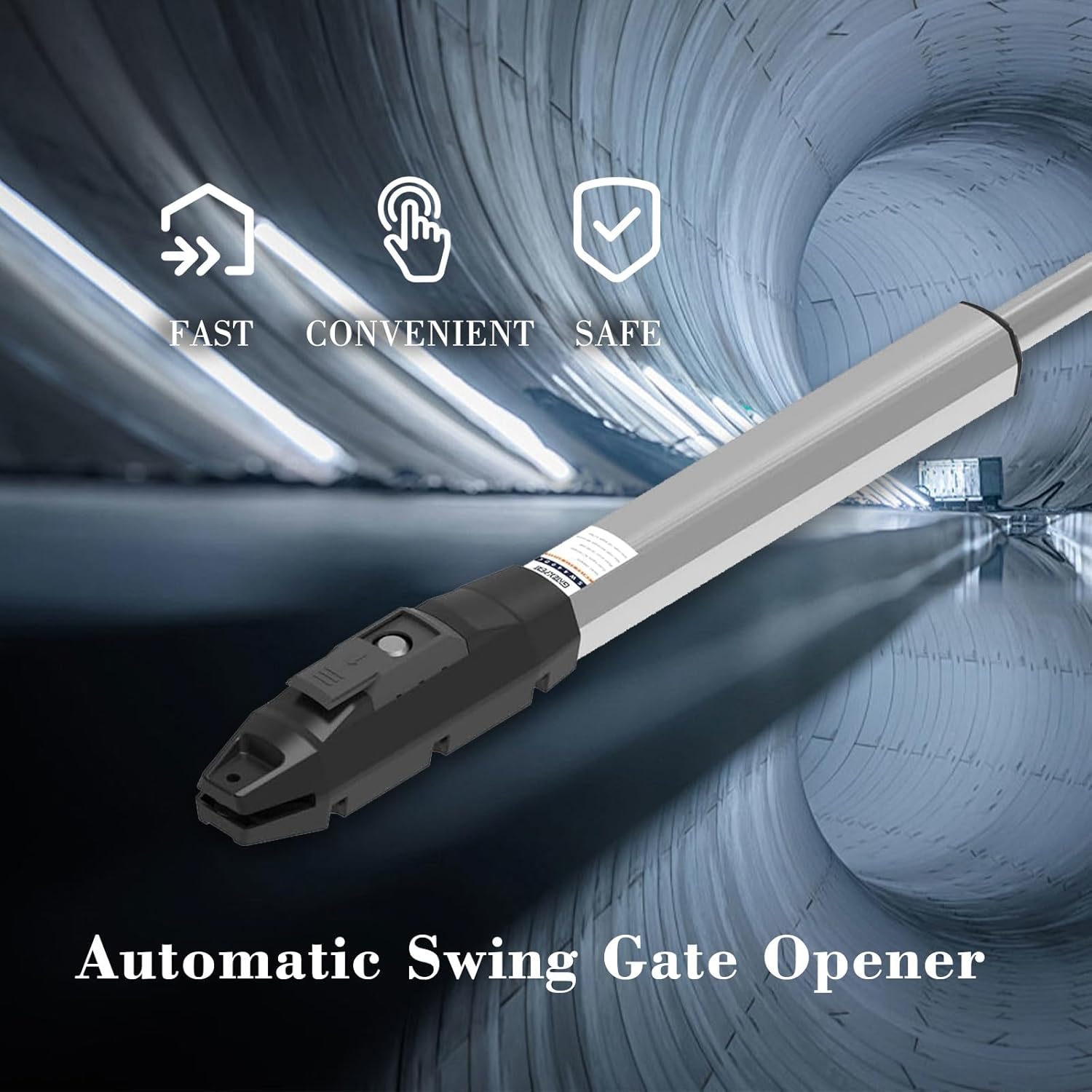 SW440DC Single Arm Swing Gate Opener Kit Automatic Gate Operator for Gates up to 440 Pounds and 6.56 Feet