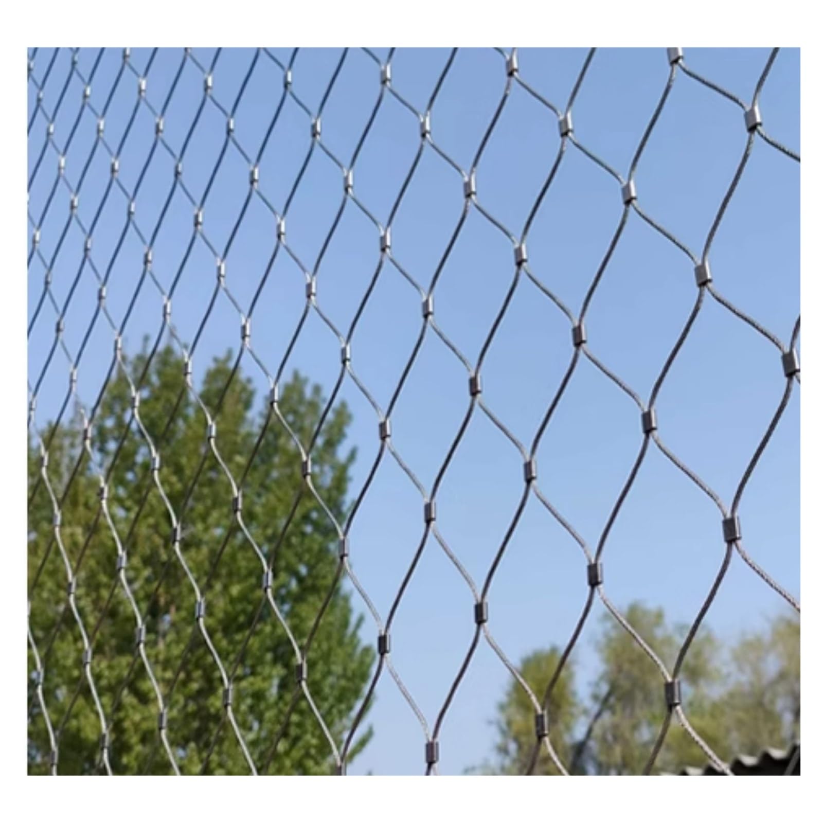 SDGBCXD stainless steel rope mesh, Strong Toughness, Flexible Use, Versatility, and Load-Bearing Capacity(1 * 1.5m/3.2 * 4.9ft)