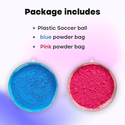 Miniatura 5 de Balón de fútbol de revelación de género - Diseño a prueba de derrames. Balón de fútbol más grande con la mayoría de polvos para mayor soplo y gran