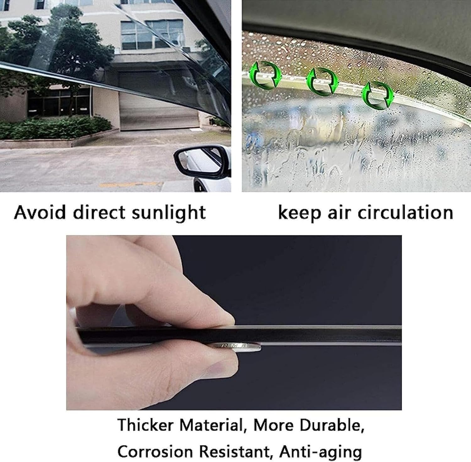 Side Window Deflector for L-incoln Navigator 2018-2022 Car Window rain Guards Car Rain Shield Side Window rain Guards Car Windows Visor Window Visors Rain Guard Car Wind-Deflectors
