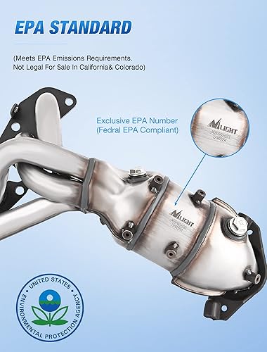 Vista 121 de Nilight Catalizador para Hyundai Accent 2012-2017/Hyundai Veloster 2012-2017/Kia Rio 2012-2014/Kia Soul 2012 2013 2014 2015 2016 (estándar EPA)