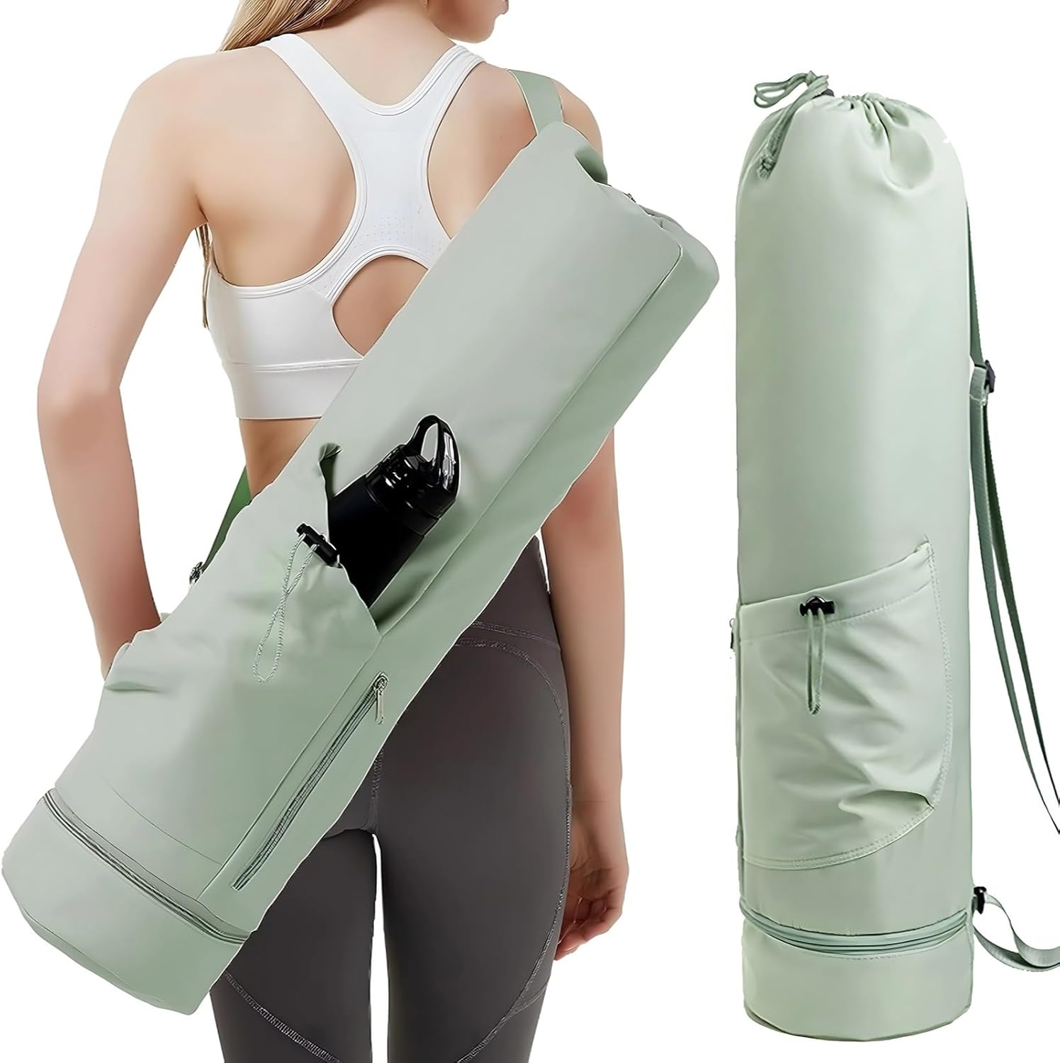 Yoga Mat Bag with Long Shoulder Strap, Practical Polyester Carrier, 29.5 X 7.5 X 7.5 Inches, Perfect for Yoga Sessions,