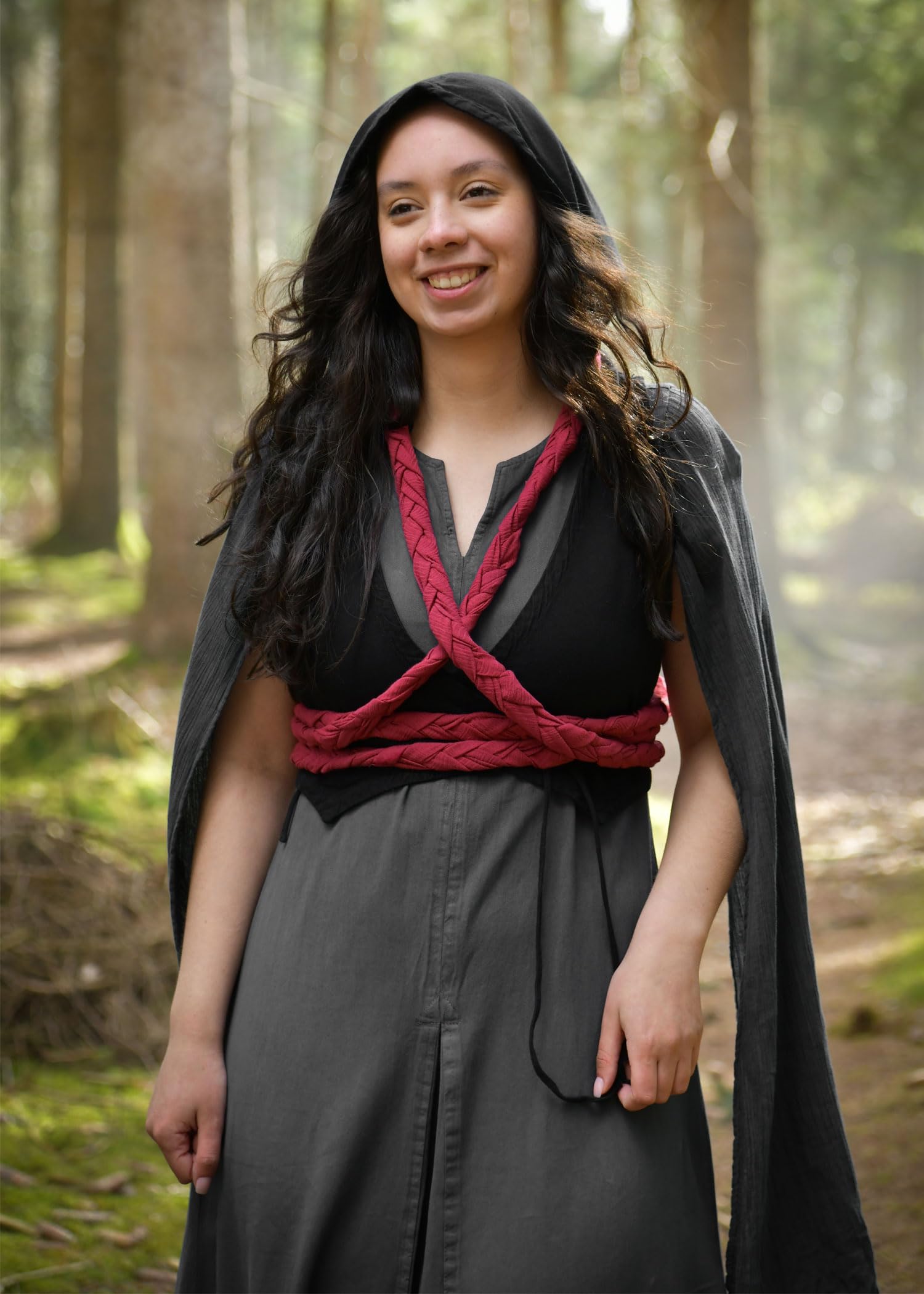 Battle-Merchant Bodenlanges Mittelalter Kleid Elira, für Damen | Wikingerkleid Langarm, Mittelalterliche Fantasy Kleidung für LARP & Cosplay