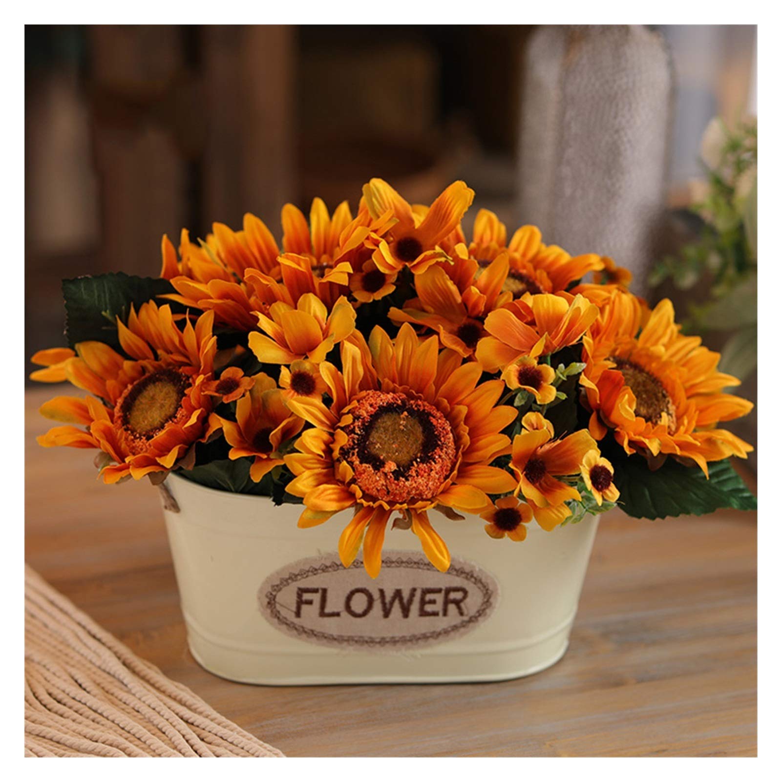 Artificial Plant in Vase, Christmas Silk Fake Flowers, Artificial Flower, Decorative Flower Faux Flowering Plant for Home Garden Party Wedding Decoration Table Centerpieces Fake flower decorati WULE01