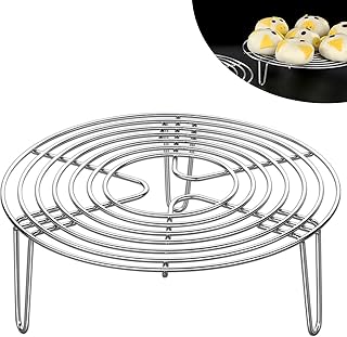 Support à Vapeur en Acier Inoxydable Support de Levage de Cuisson Multifonction Grille de Cuisson à La Vapeur de Cuisine, Grille de Refroidissement Ronde pour la Cuisson au Refroidissement à la Vapeur
