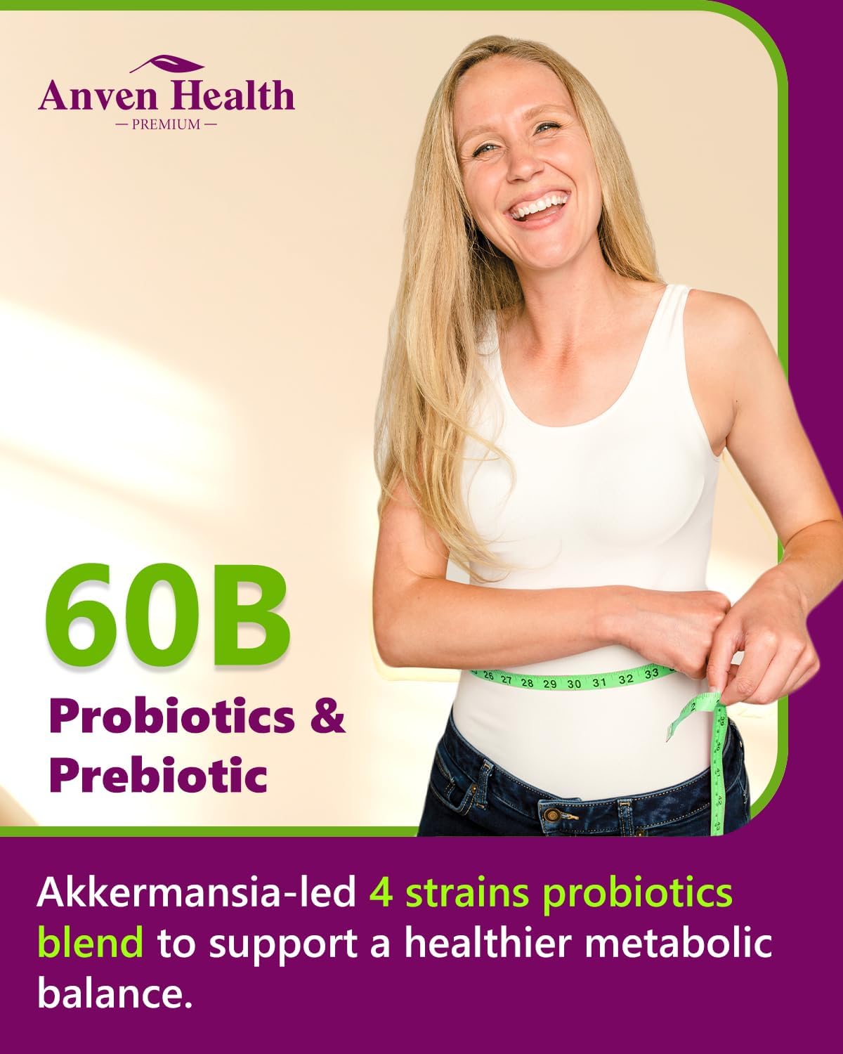 Menopause Supplements for Women 60 Billion with Akkermansia Probiotic & Prebiotic, Vitamin D & E for Hormone Balance, Metabolism, Gut Health, Hot Flashes - Non-GMO | 180 Caps