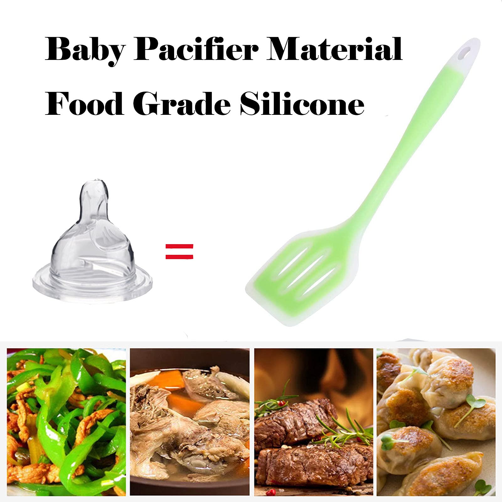 Efficient Espátula de Cocina Antiadherente Espatula Cocina de Perforada Espátula de Silicona Ranurado Resistente Al Calor, Sin TóXico EspáTula De Silicona De Grado Alimenticio Para Cualquier Comida