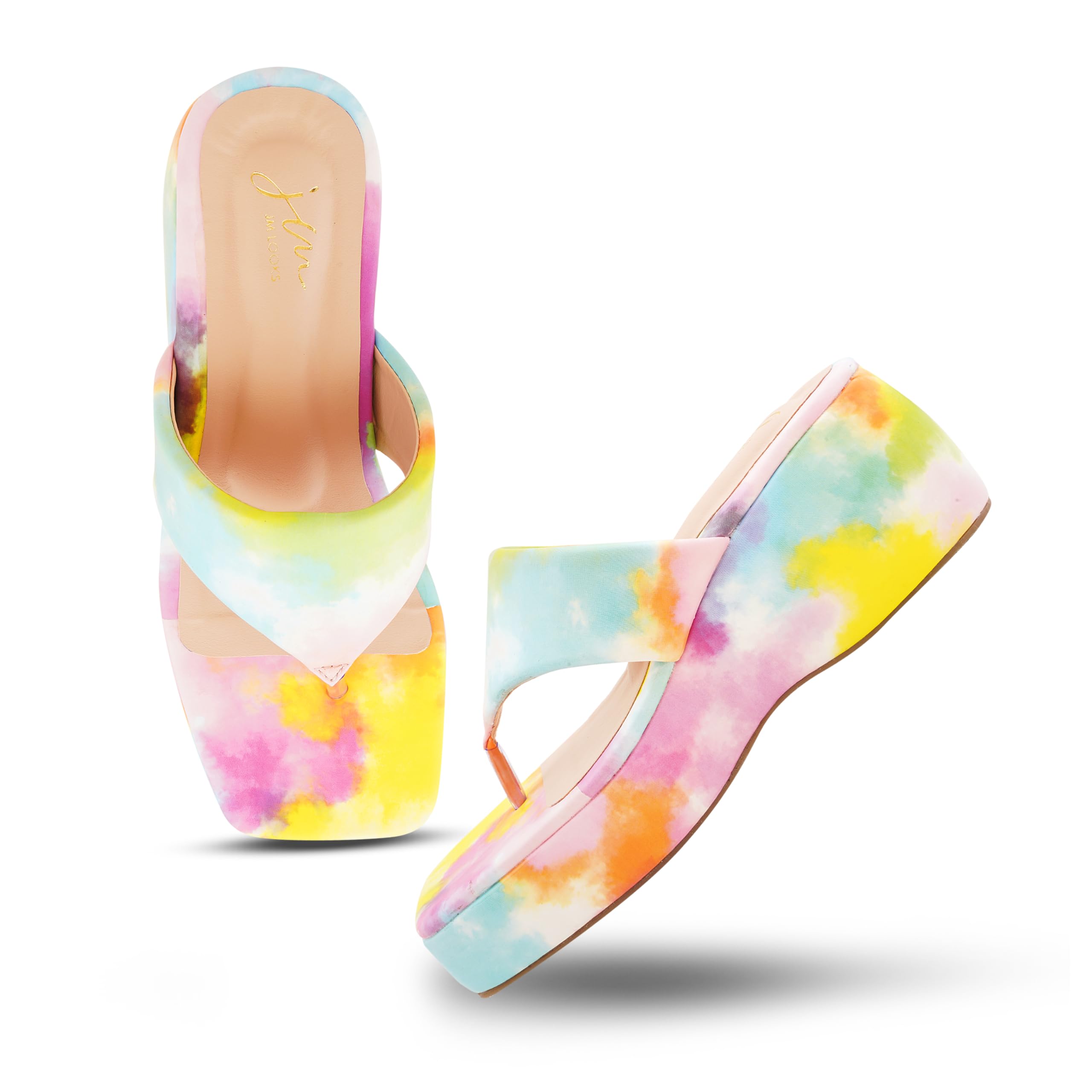 JM LOOKS Fashion comfortable latest & stylish Platform Wedges Heel Open Back sandals for womens and girls (B0CKW6R9TM) Amazon Price History, Amazon Price Tracker