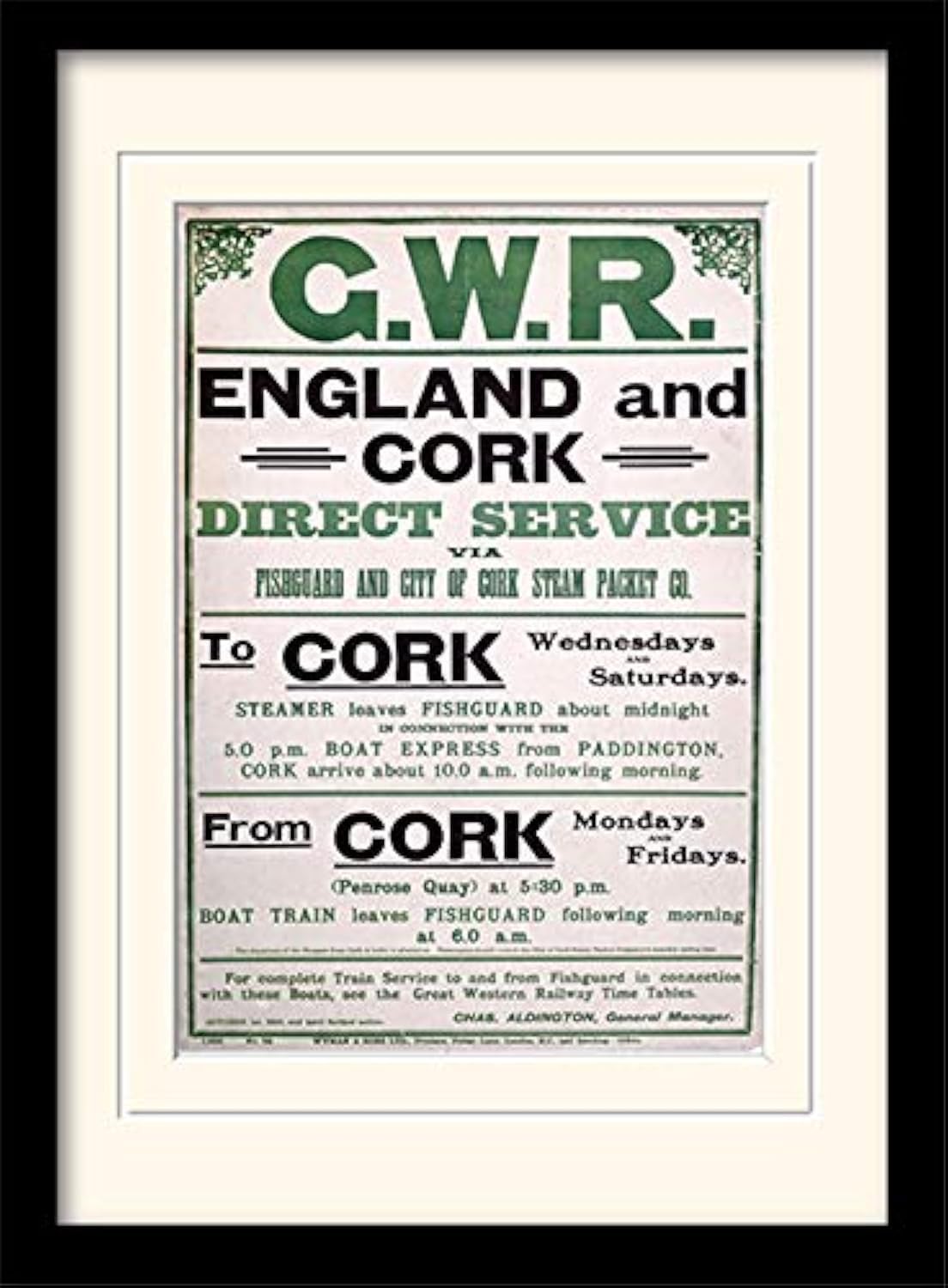 Pyramid International Gwr England & Cork Memorabilia, Multi-Colour, 30 x 40 cm