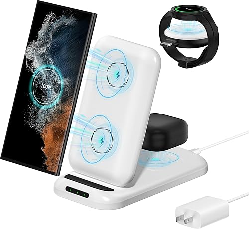 Miniatura 1 de for Samsung Wireless Charger, 3 in 1 Charging Station for Galaxy S23 S22 S21 S20 Ultra FENote 20 10 9Z Flip Fold Series,Galaxy Watch 5 Pro543Active