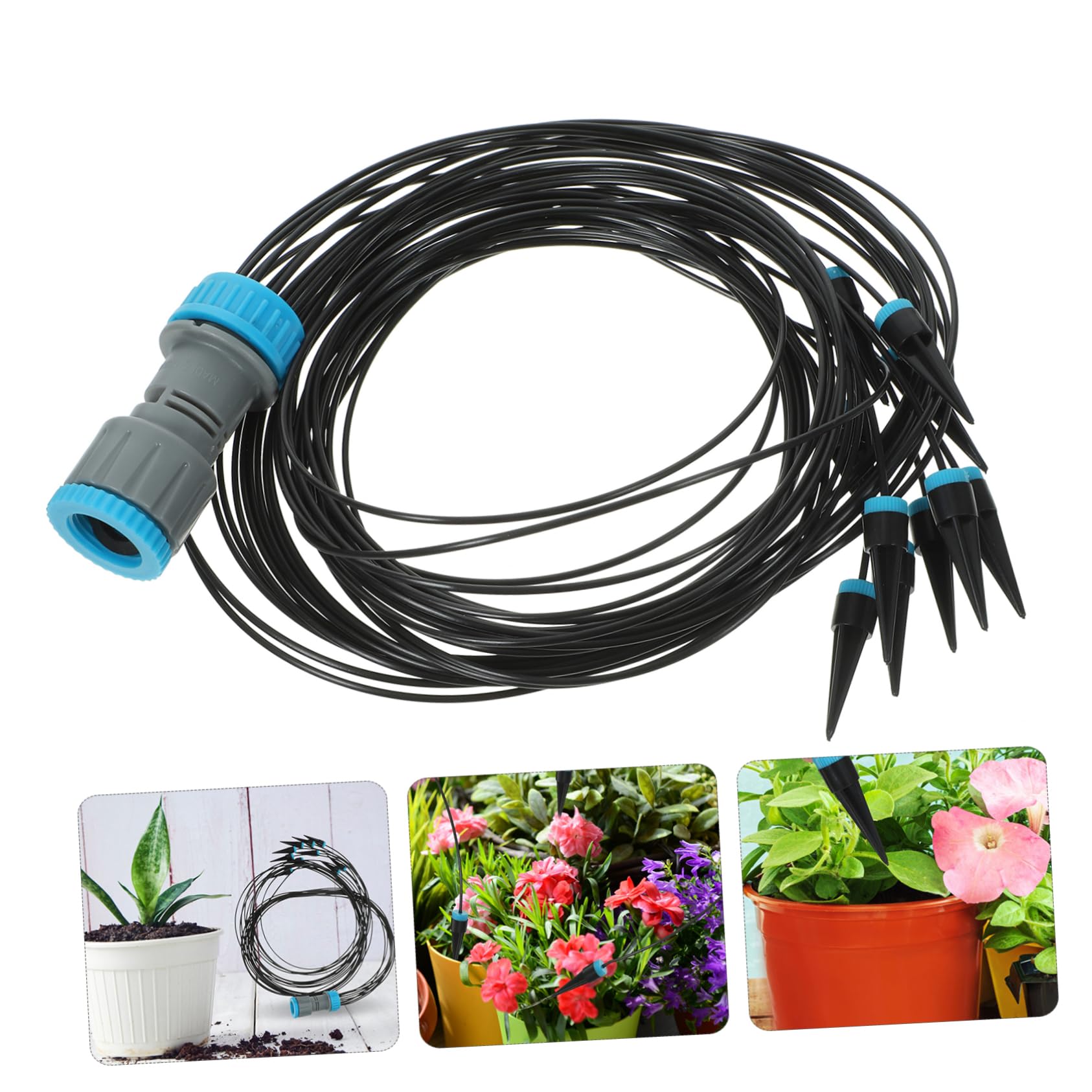 ibasenice 5 Piezas Dispositivo De Riego Automático Automatizado Irrigación Diluvio Planta Boquilla Exterior Simple Invernadero Goteo Rociador De Jardín El Plastico