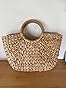 Summer Rattan Bag for Women Straw Hand-woven Top-handle Handbag Beach ...