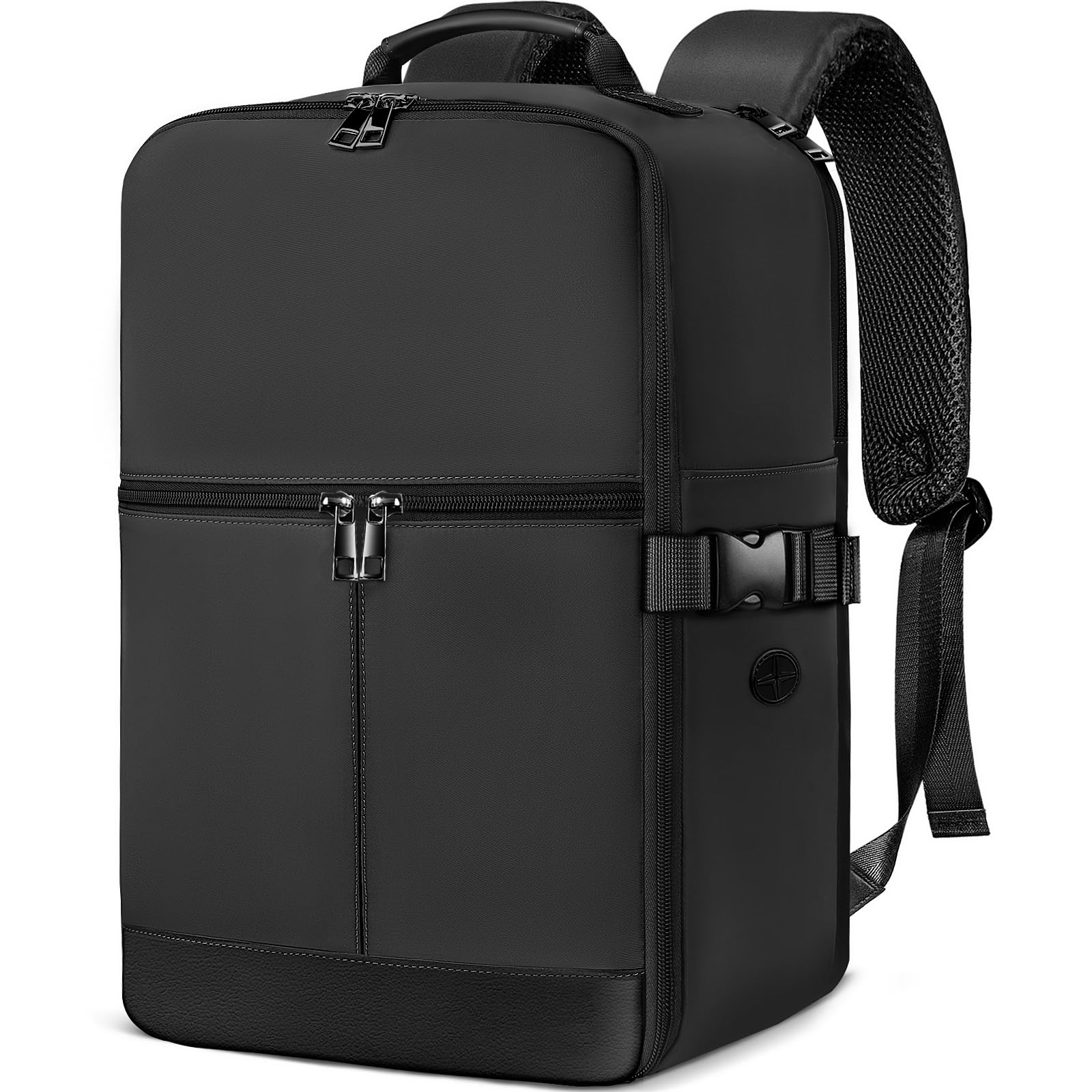 Ltemziiy Zaino da Viaggio 40 × 20 × 25 per Ryanair, Bagaglio a Mano Sotto il Sedile Aereo Borsa da Cabina Voli Zaini Casual Valigia Ufficio Scolastico Lavoro Borse Adatto a Laptop da 14 pollici-Nero