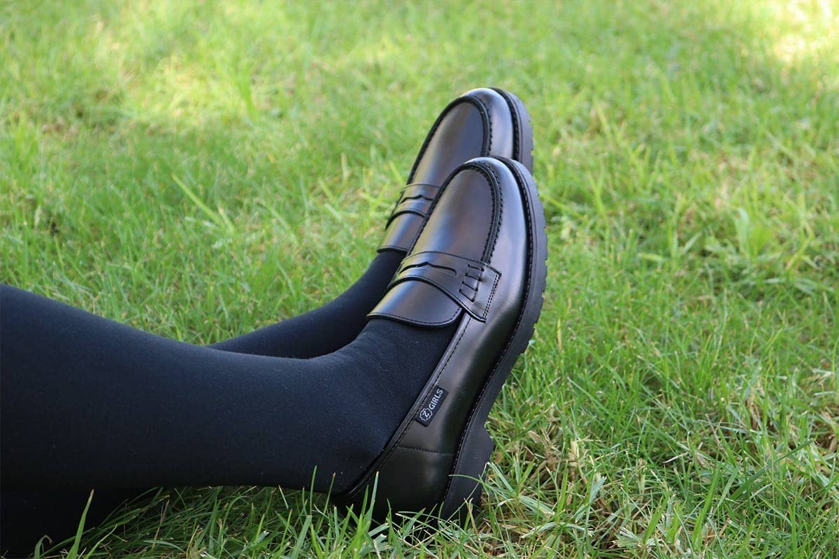 Mocasin Yale 400 College Negro Zapato Castellano Uniforme Escolar Impermeables