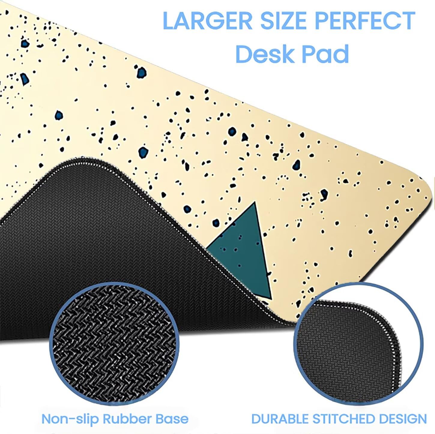 Lpfieonn Einfach Großes Schreibtischunterlage, XXL Schreibtischunterlagen, Beige XXL Wasserdicht Gaming Mousepad mit Vernähter Rand und Rutschfeste Gummibasis, für Laptop/Hause/Büro 120x60cm PF-3617