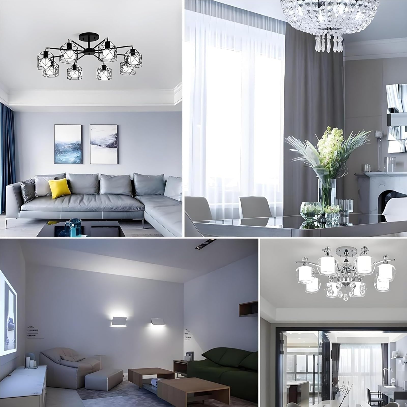 Lampadine E14 LED Bianco Freddo 6000K 16W Equivalente 160W SES Attacco Edison Piccolo Senza Sfarfallio 1600LM Non Dimmabile Per Lampadario Parete Soffitto(8 Pack)