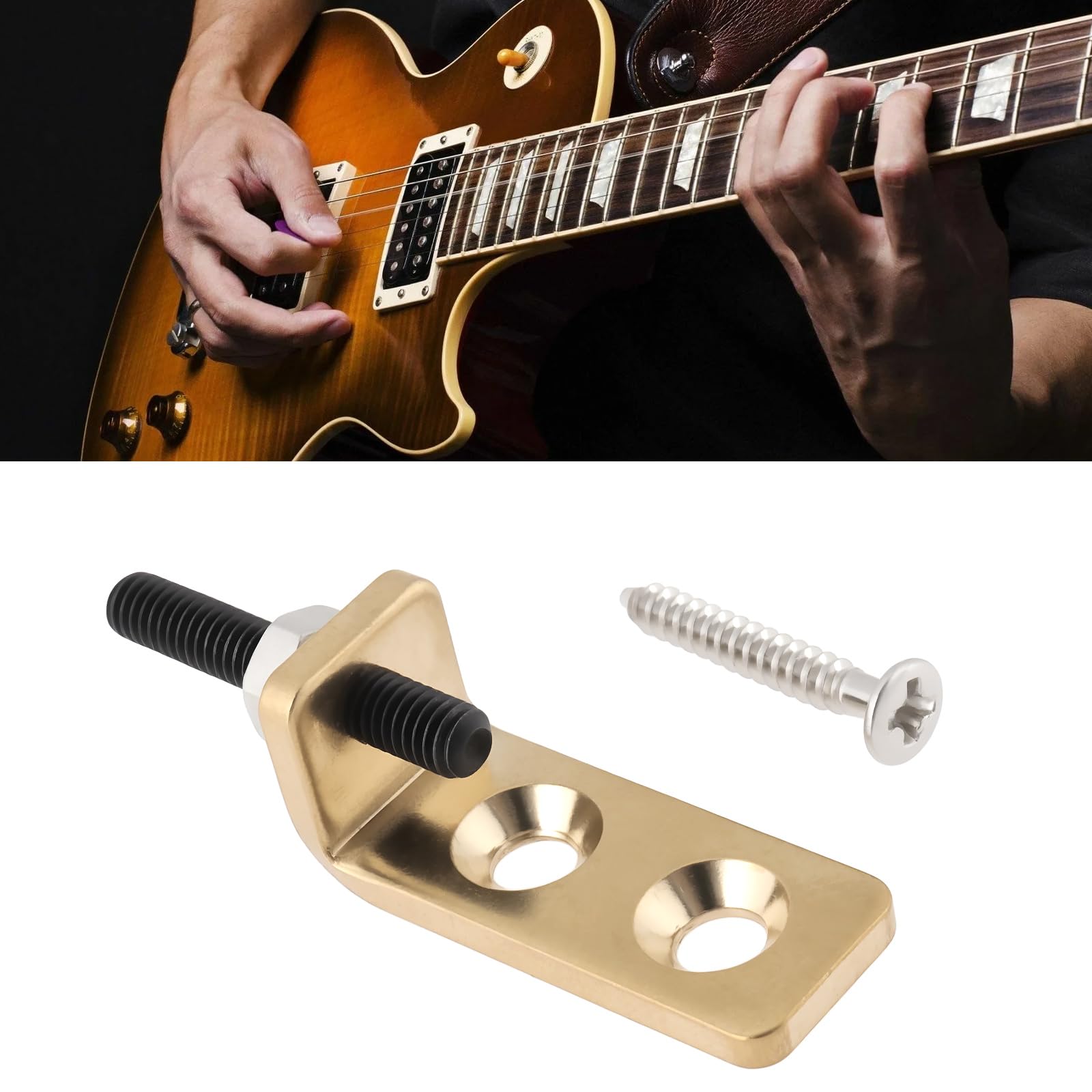 Briny River Brass Guitar Bridges Tremolo Stopper Stabilizer with Screw Wrench Compatible with Floyd Rose - Image 2