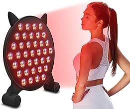 Lampe thérapeutique à lumière rouge,5 couleurs, Thérapie par lumière infrarouge 185 LED de la Récupération du Visage, du cou, du Corps,des Muscles et du dos-Traitement efficace et relaxation