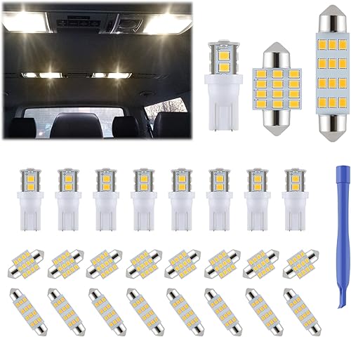 Miniatura 12 de 24 Piezas de Bombillas LED para Cúpula Interior de Coche Kit de Bombillas de Repuesto para Coche 194 T10 DE3175 578 31mm 42mm Luces Interiores