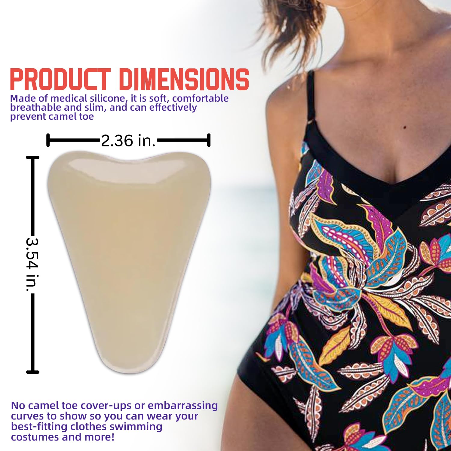 Condition photo showing New/Like New for 5 Packs Camel Toe Concealer | Silicone Camel Toe Cover for Underwear | Anti Camel Toe Guard | Seamless Camel Toe Hider | No Camel Toe Underwear Insert