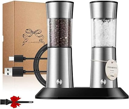 Gravity Electric Salt and Pepper Grinder Set