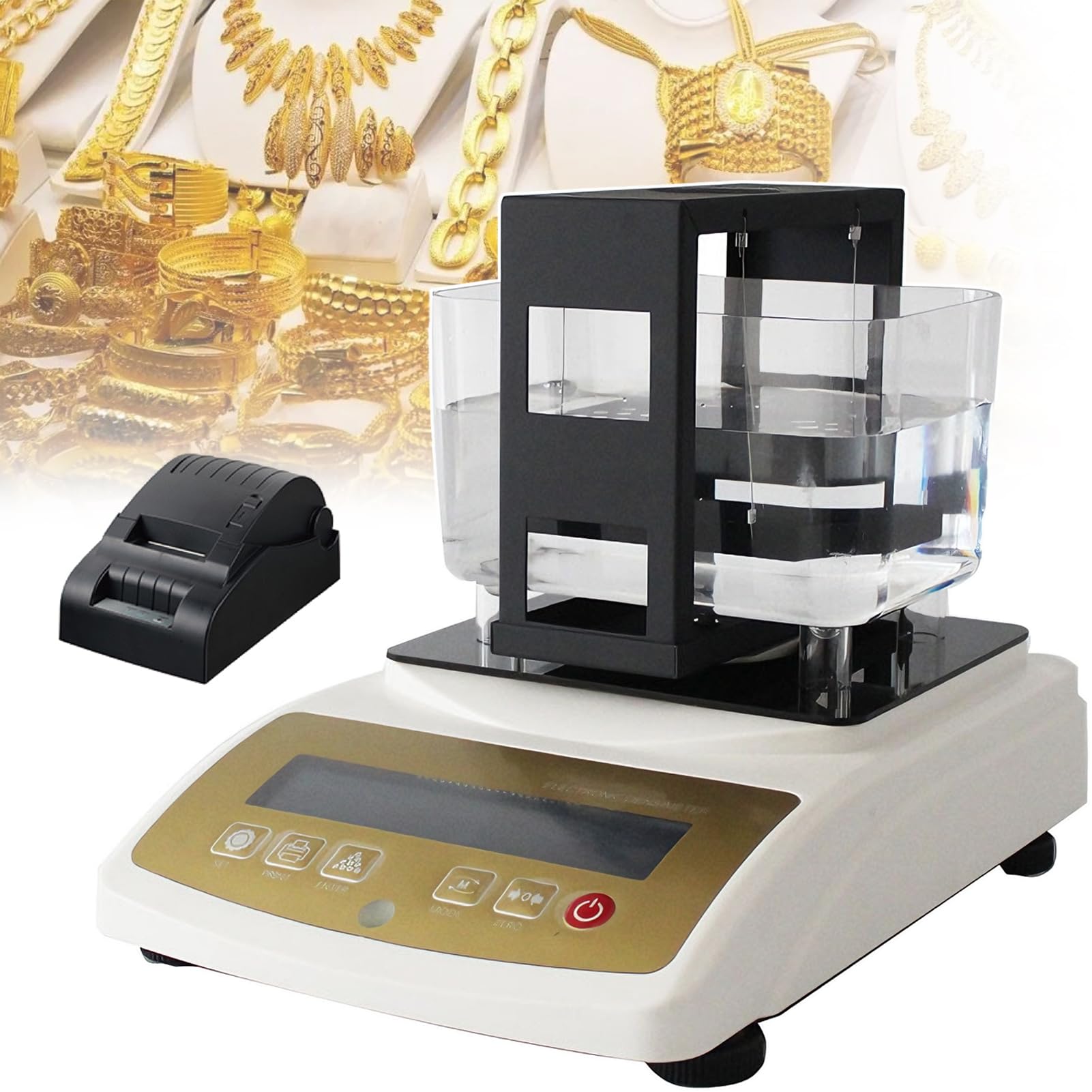 Probador electrónico de oro para joyas, medidor de densidad preciso para análisis de pureza de oro, plata, paladio y platino