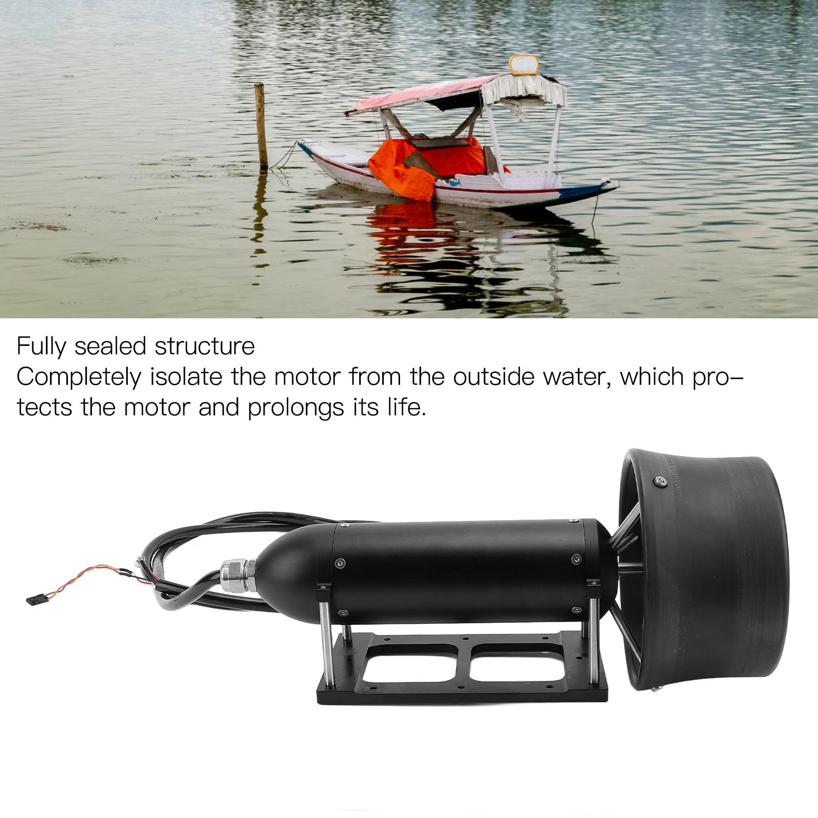 Luocute Purcostituding Impermeabilizzante, Motore a Motore Senza Spazzole Senza Spazzole per Robot Esche da Pesca Rc Barche a Rete a Rete di Elaborazione CNC Completamente Sigillata, (CW)