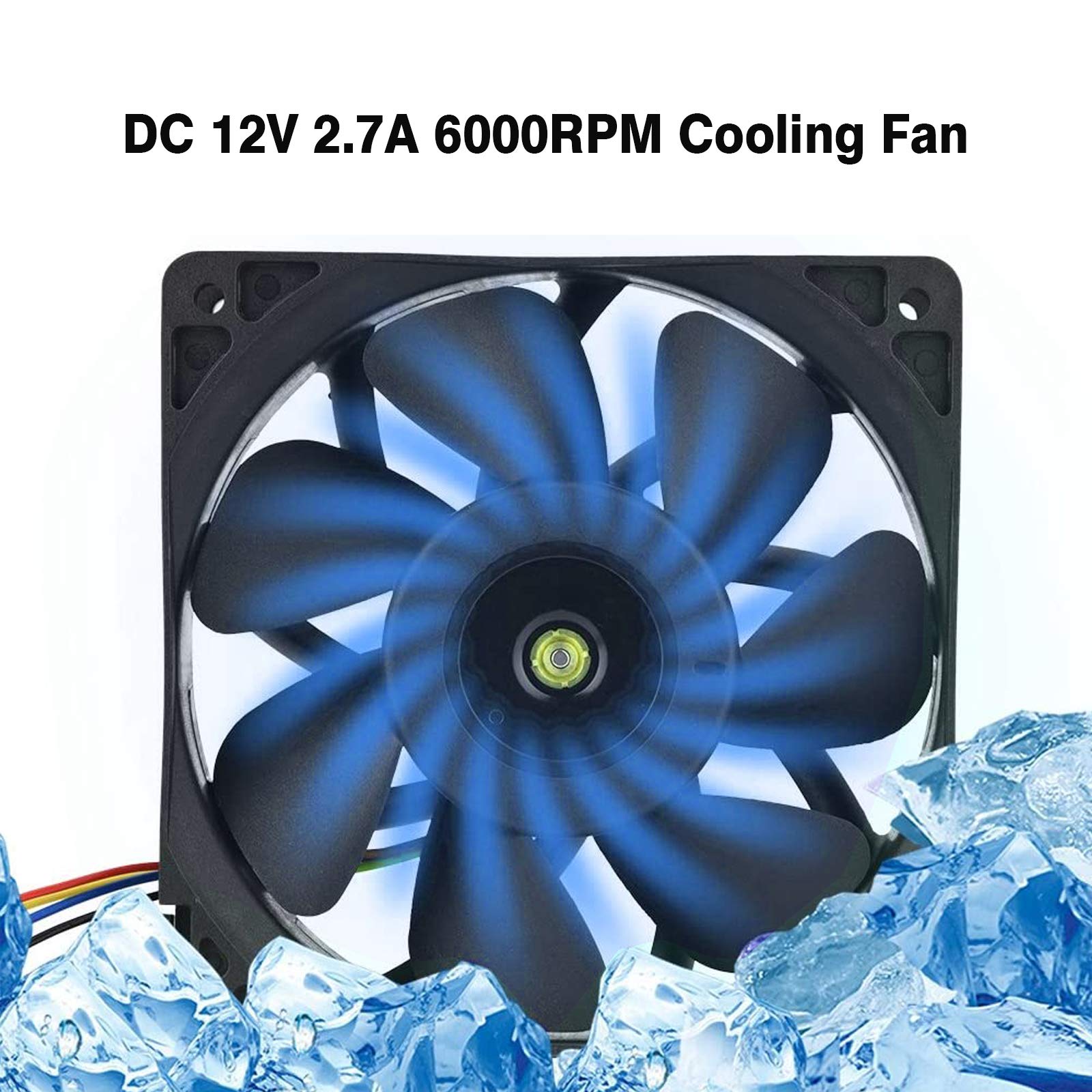 Zoravson 12038 120mm x 38mm Case Fan 12V 6000RPM Original Cooling Fan