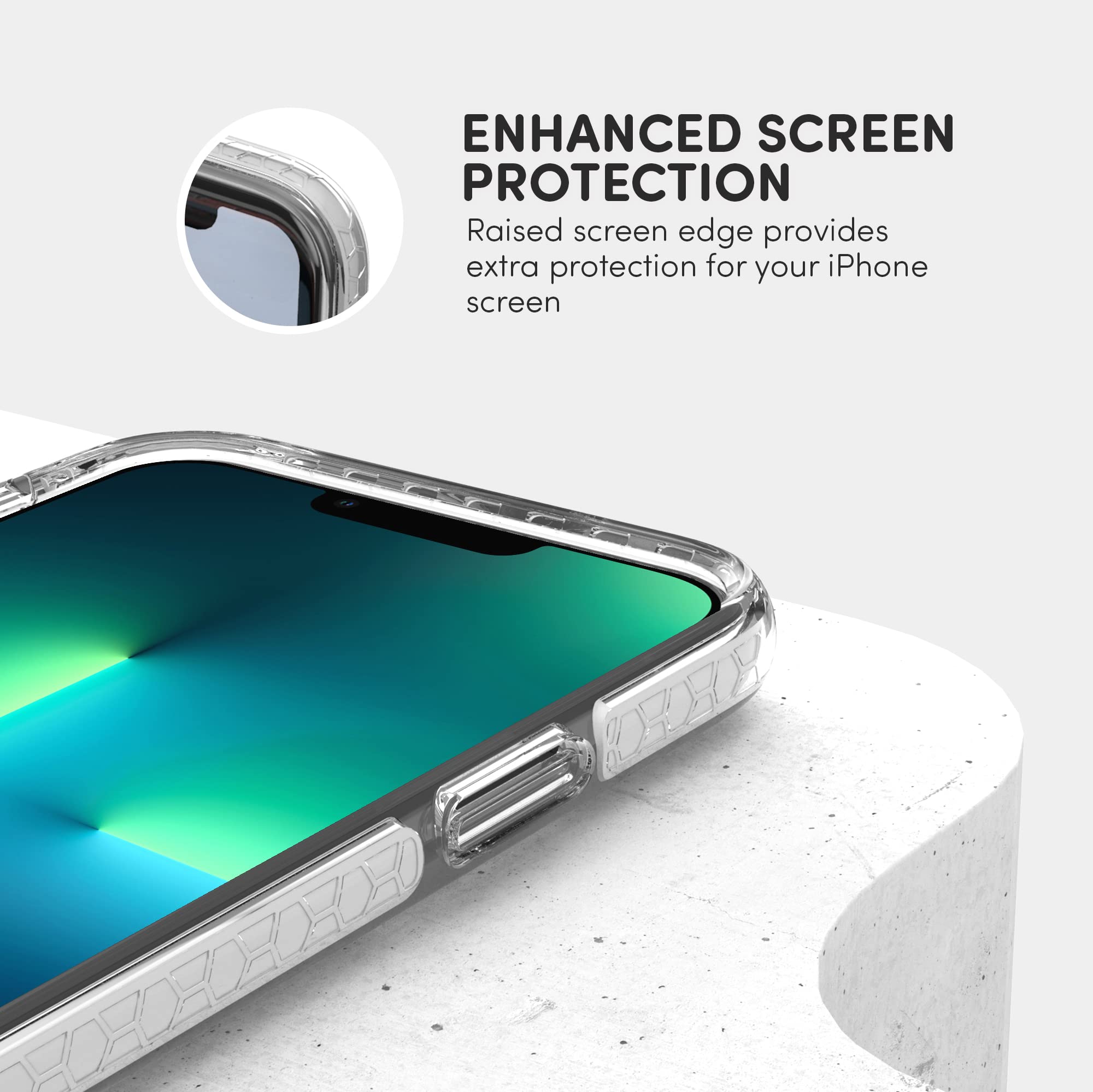 Amazon.com: Silicone Velo Clear Case for iPhone 13 Pro (White