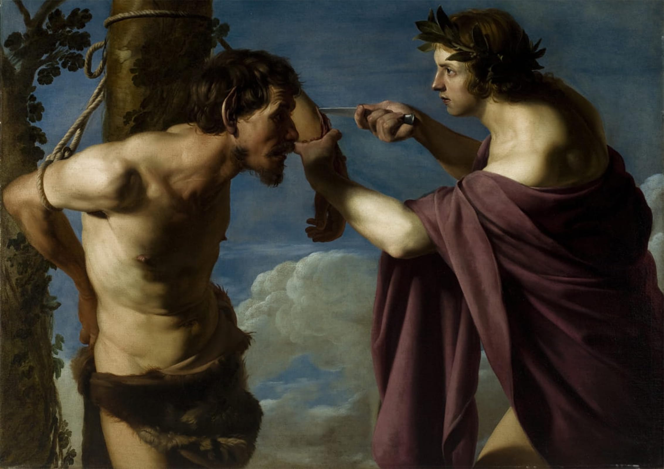 SERENDIPITP Vintage Wall Art Canvas Nordic Poster Canvas Print Picture Marsyas by Bartolomeo Manfredi Wall Art Poster for Home Decor 60x90cm