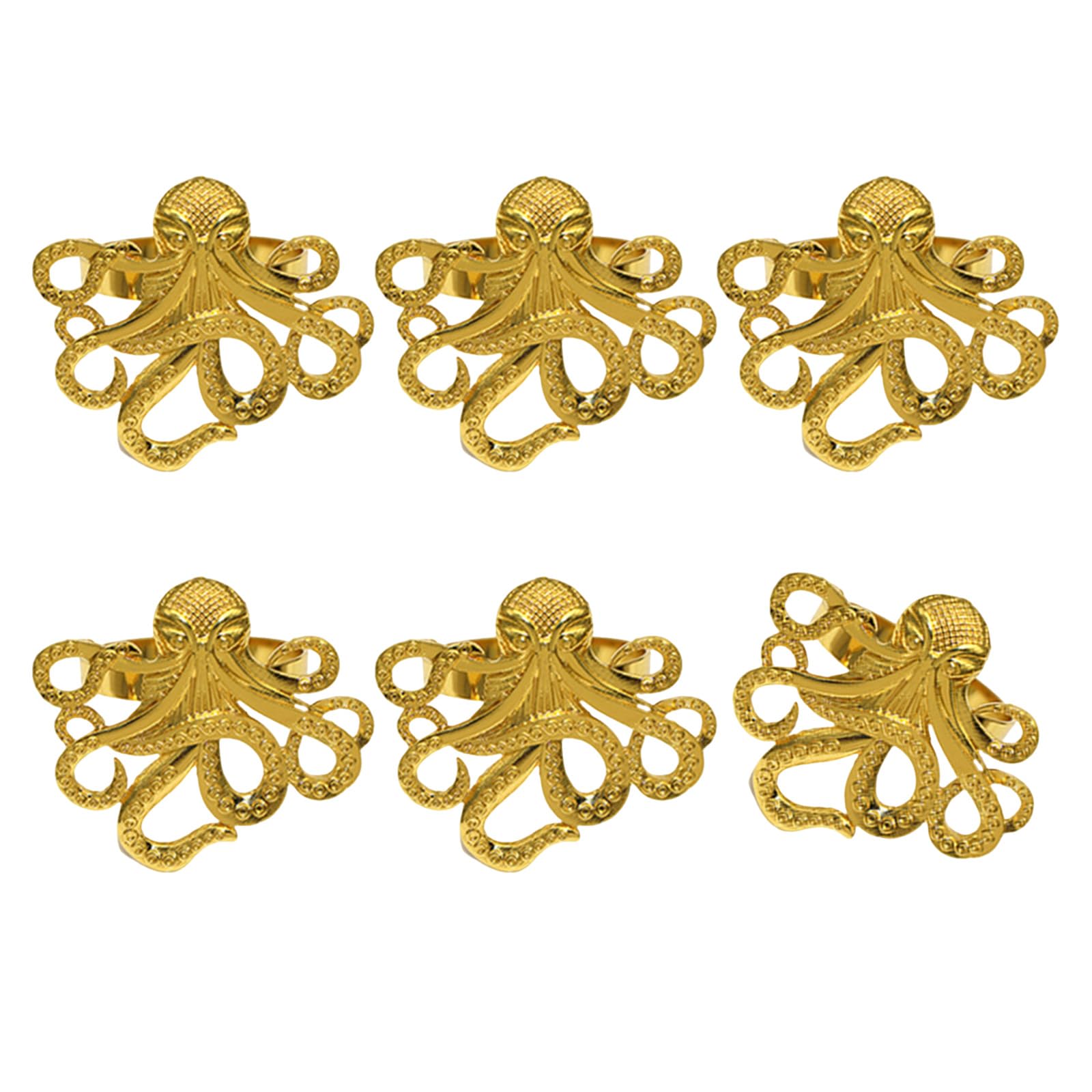 Tsophreniq Cowrie Echinoderm Metal Napkin Circlets Decorated Coastal Dining Addons Recyclable Substance Plan Deck Tableware Addons