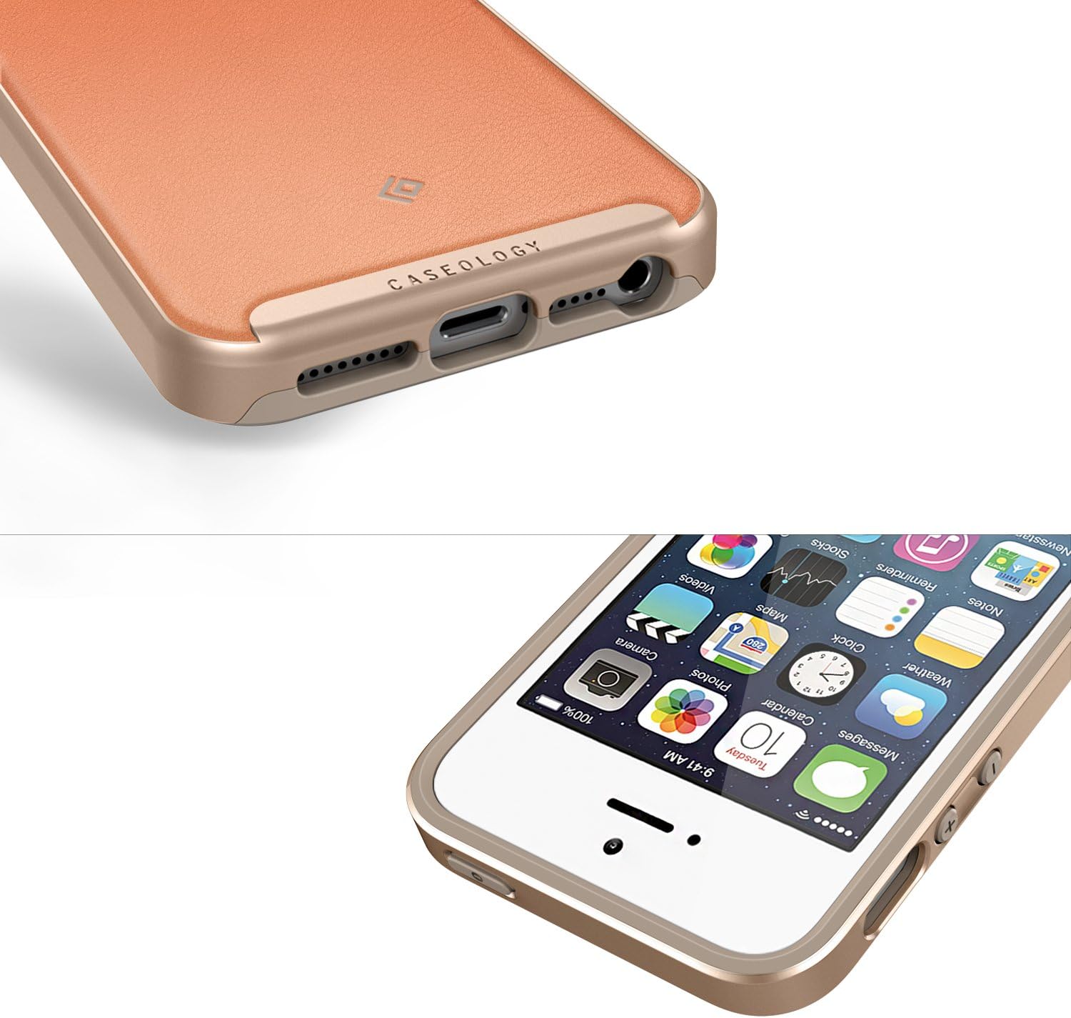 Caseology Envoy for Apple iPhone SE Case (2016) / for iPhone 5S Case (2013) / for iPhone 5 Case (2012) - Leather Pink
